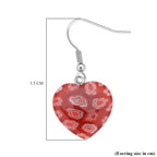 Green Color Murano Glass, Multi Gemstone Stainless Steel Earrings TGW 0.011 ctw  0.011  Ct.