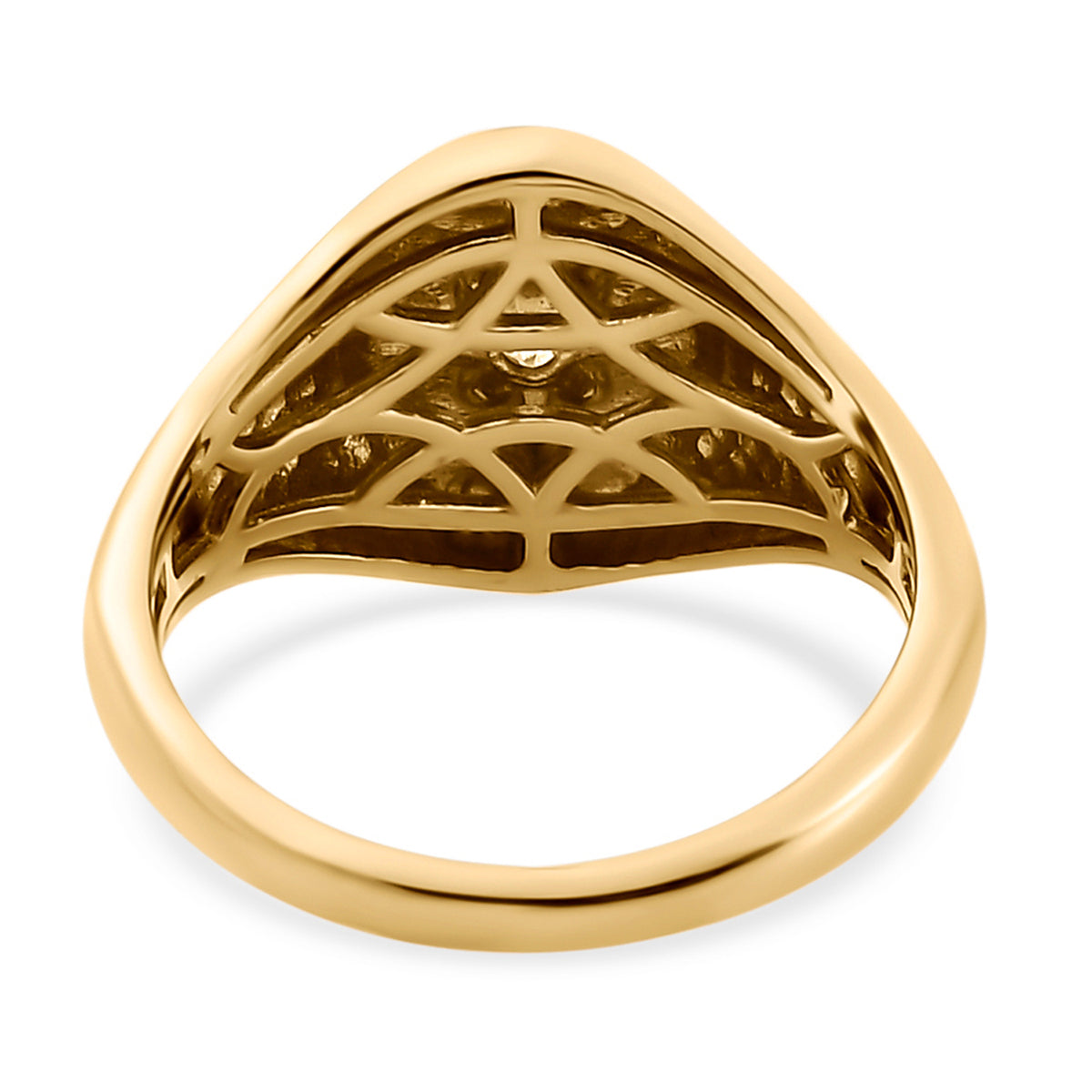 Diamond Mens Ring in Gold Plated Sterling Silver V32489988 5