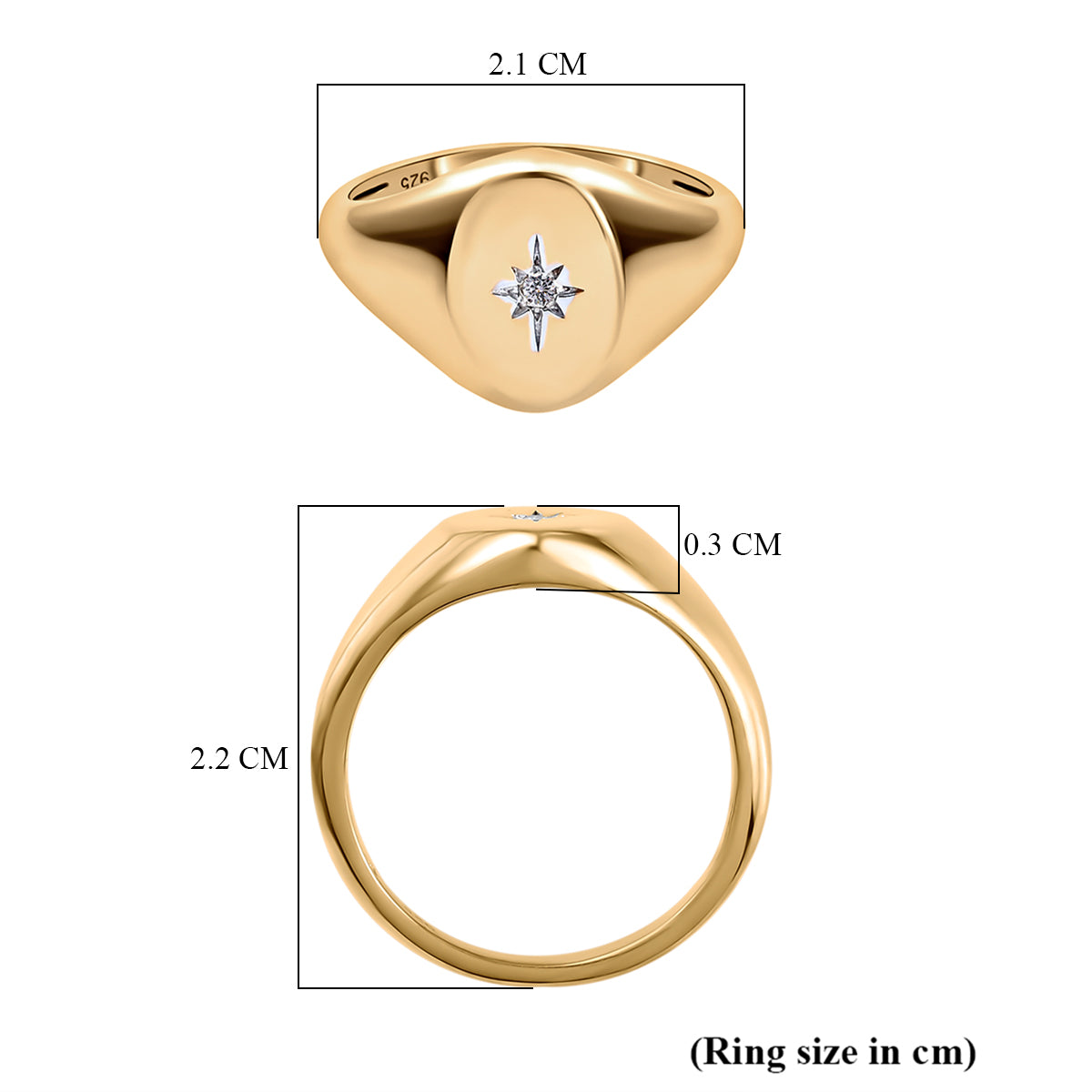 Diamond Mens Ring in Gold Plated Sterling Silver V32489988 6