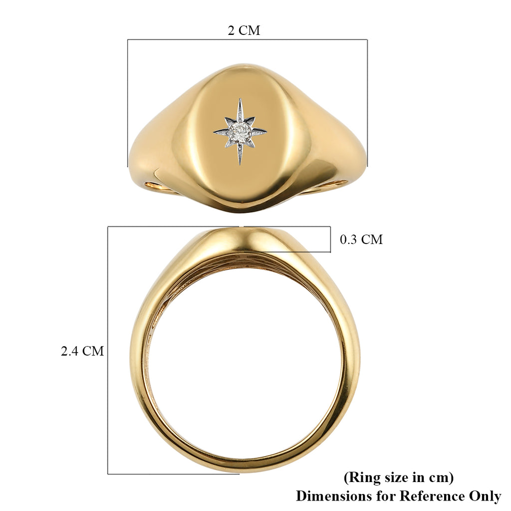Diamond Signet Ring in 18K Yellow Gold Overlay Sterling Silver_3640662_6