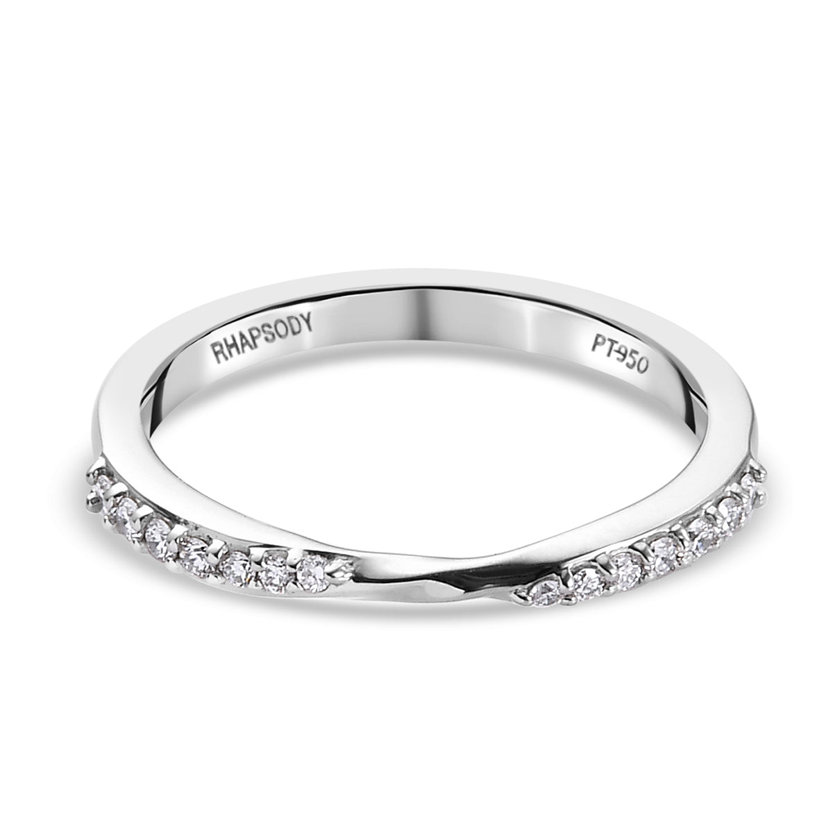 RHAPSODY 950 Platinum IGI Certified (VS-E-F) Diamond Band Ring 0.14 Ct. 3652088 8