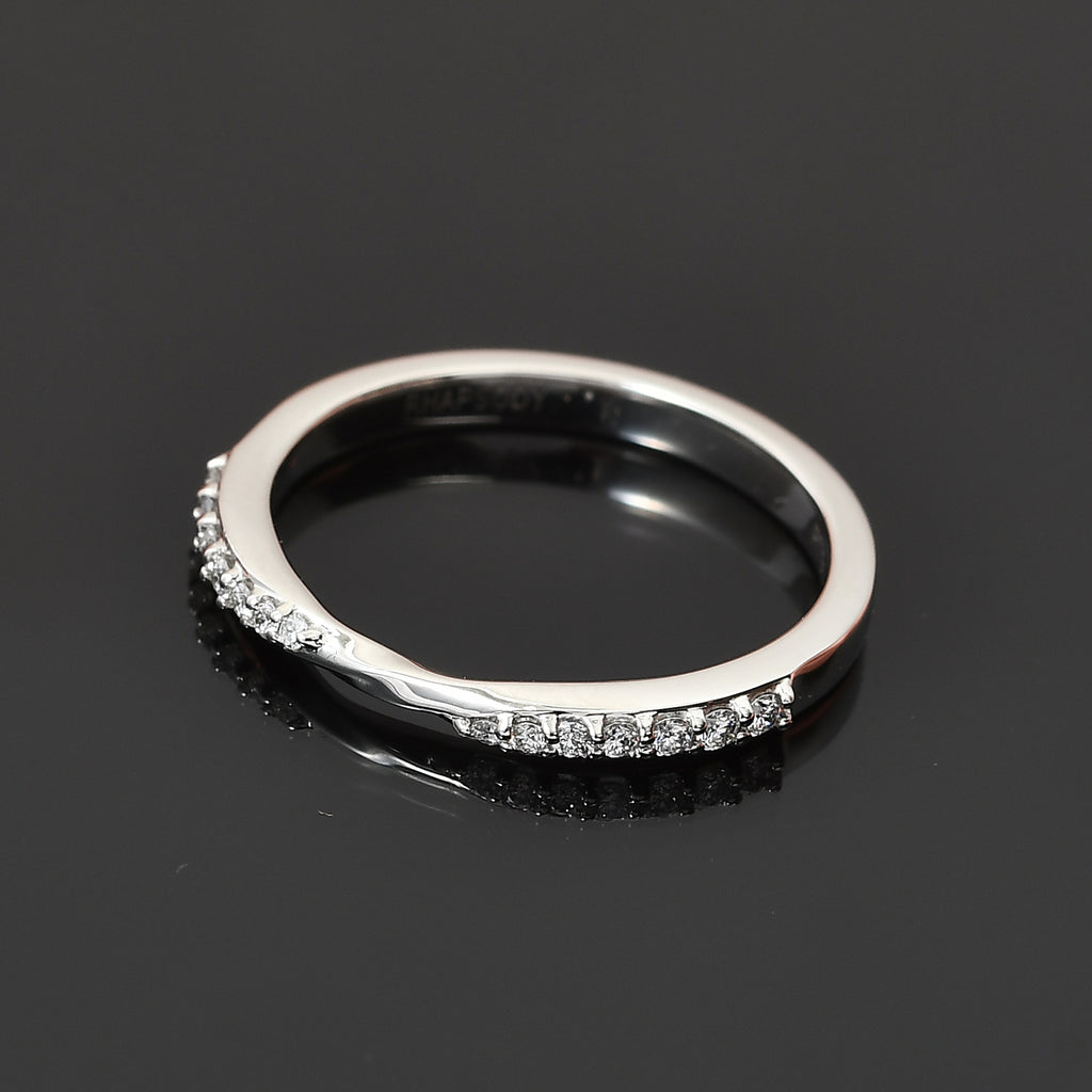 RHAPSODY 950 Platinum IGI Certified Diamond (VS/E-F) Band Ring 0.14 Ct._3652088_1