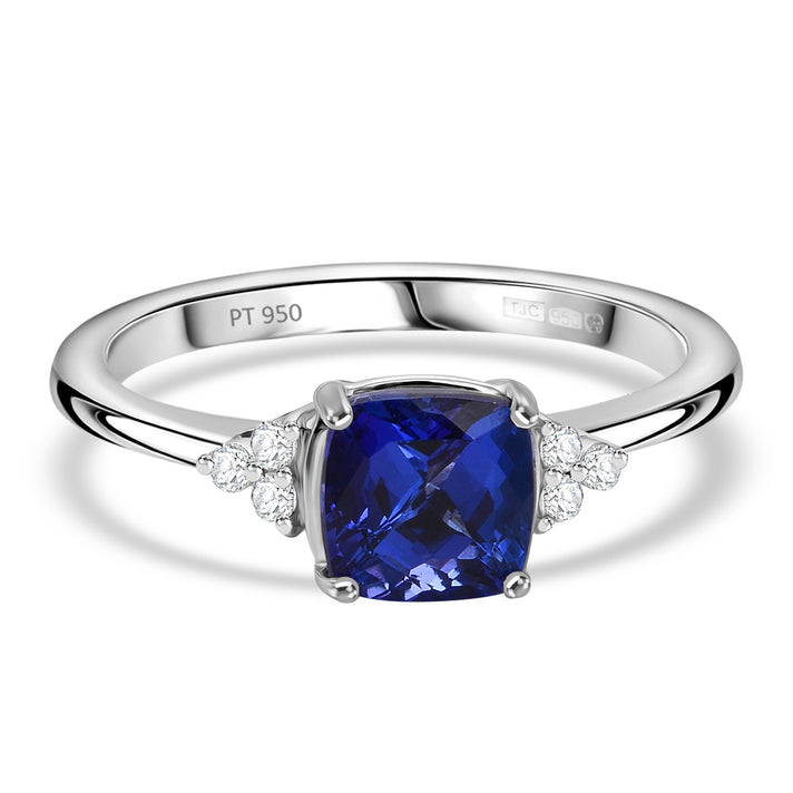 RHAPSODY 950 Platinum AAAA Tanzanite and Diamond (VS/E-F) Ring 1.65 Ct 3662042 1