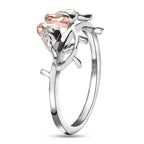 Couple Bird Ring in Platinum Overlay & 18K Vermeil Rose Gold Plated Sterling Silver_3672158_3