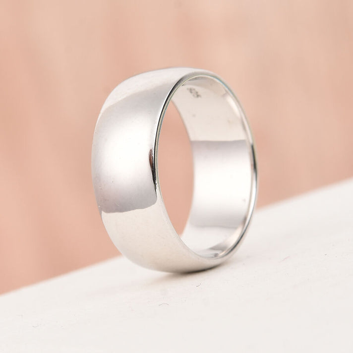 D'Joy Platinum Overlay Sterling Silver Band Ring 3672205 2