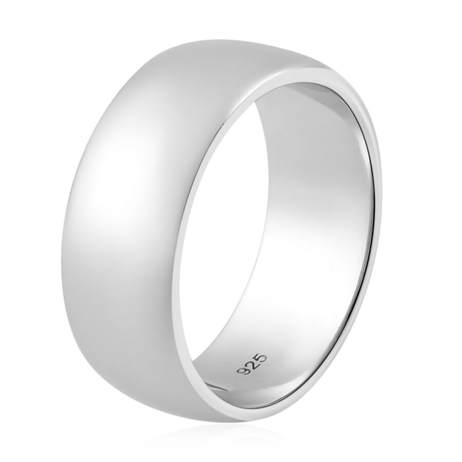D'Joy Platinum Overlay Sterling Silver Band Ring 3672206 4