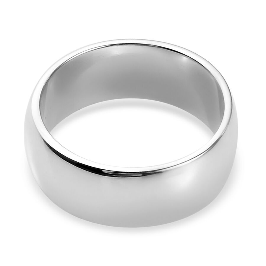 D'Joy Platinum Overlay Sterling Silver Band Ring 3672206 5