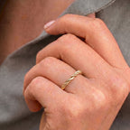 D'Joy - 18K Vermeil Yellow Gold Plated Sterling Silver Twist Band Ring_3672252_2