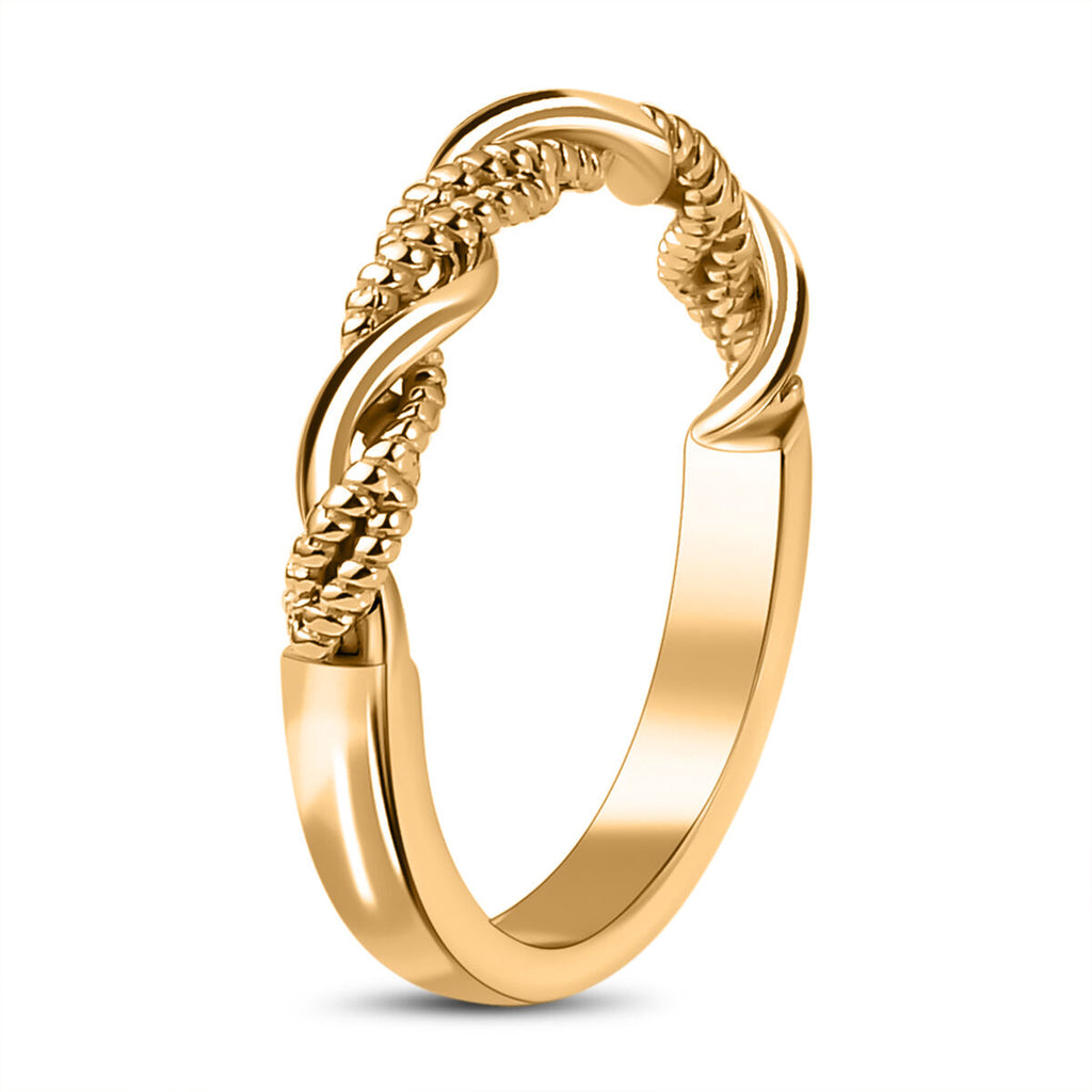 D'Joy - 18K Vermeil Yellow Gold Plated Sterling Silver Twist Band Ring_3672252_3