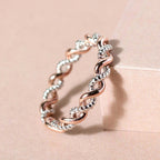 Twisted Band Ring in 18K Vermeil Rose Gold Plated & Platinum Overlay Sterling Silver_3672356_1