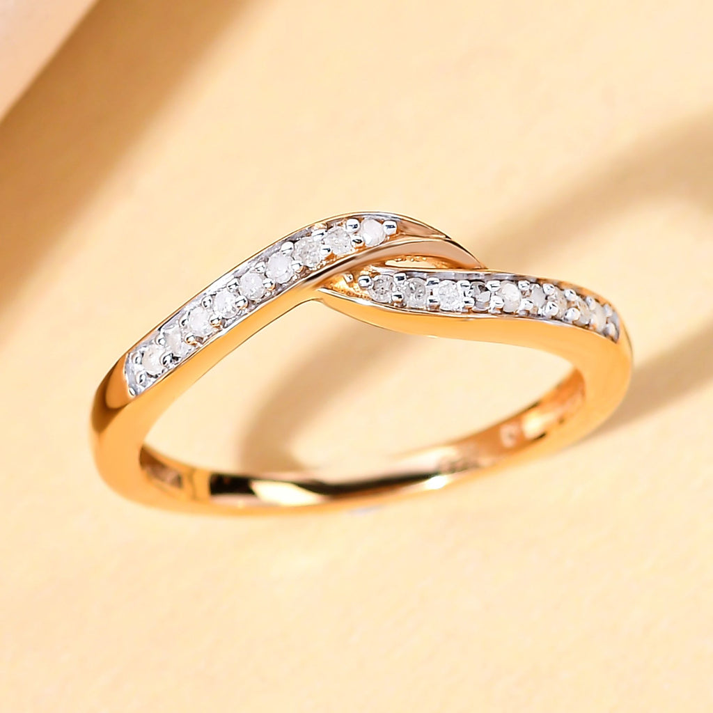 D'Joy - Natural Diamond Crossover Ring in 18K Vermeil Yellow Gold Plated Sterling Silver_3674065_4