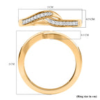 D'Joy - Natural Diamond Crossover Ring in 18K Vermeil Yellow Gold Plated Sterling Silver_3674065_7