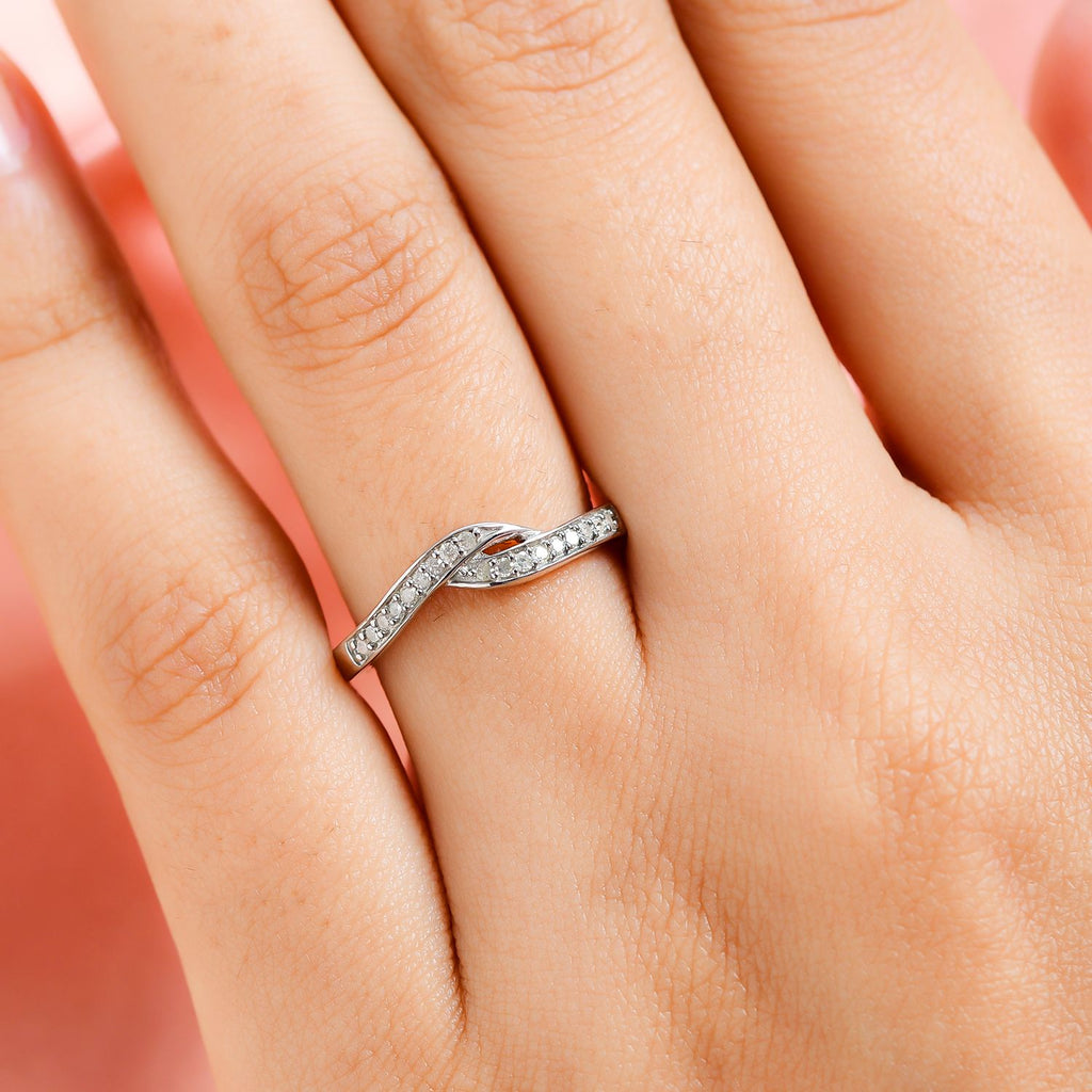 D'Joy - Natural Diamond Crossover Ring in Platinum Overlay Sterling Silver_3674070_2