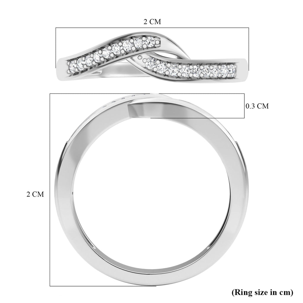 D'Joy - Natural Diamond Crossover Ring in Platinum Overlay Sterling Silver_3674070_5