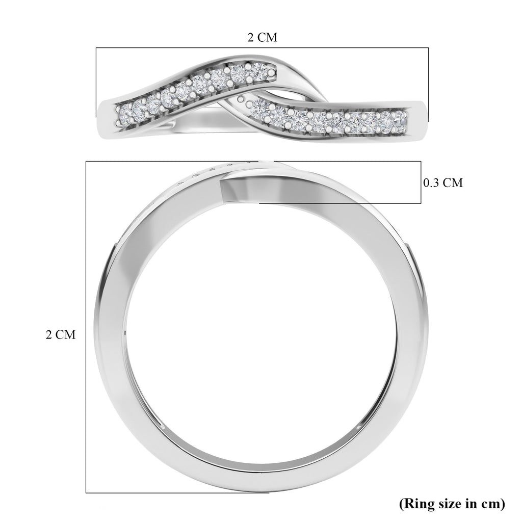 D'Joy - Natural Diamond Crossover Ring in Platinum Overlay Sterling Silver_3674070_6
