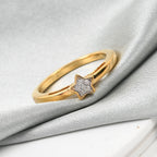 Diamond Star Stackable Ring in 18K Vermeil Yellow Gold Plated Sterling Silver 0.050 Ct._3674430_1