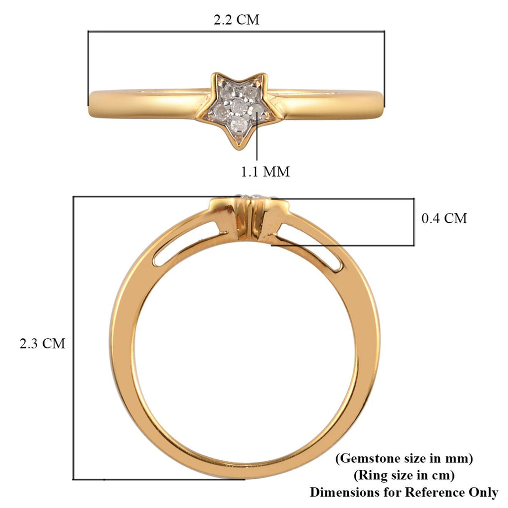 Diamond Star Stackable Ring in 18K Vermeil Yellow Gold Plated Sterling Silver 0.050 Ct._3674430_5