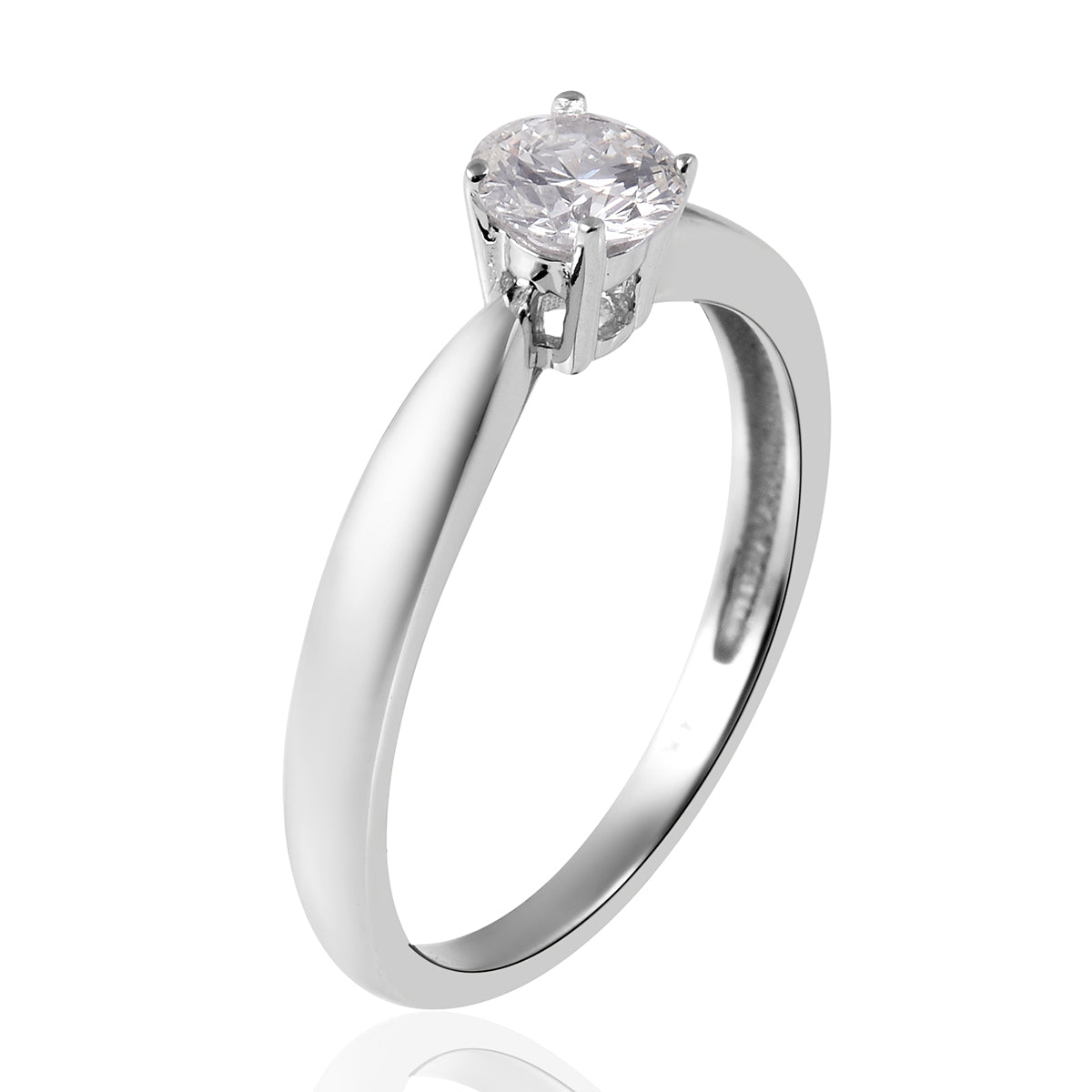 0.50 Ct Diamond Solitaire Ring in9K White Gold SGL Certified I3 GH 3677297 11