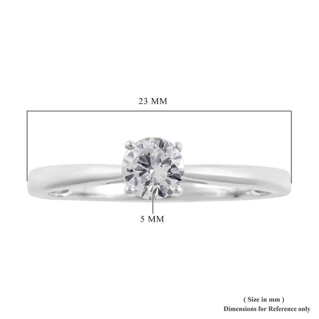 9K White Gold SGL Certified Diamond (I3/G-H) Solitaire Ring 0.50 Ct._3677297_6