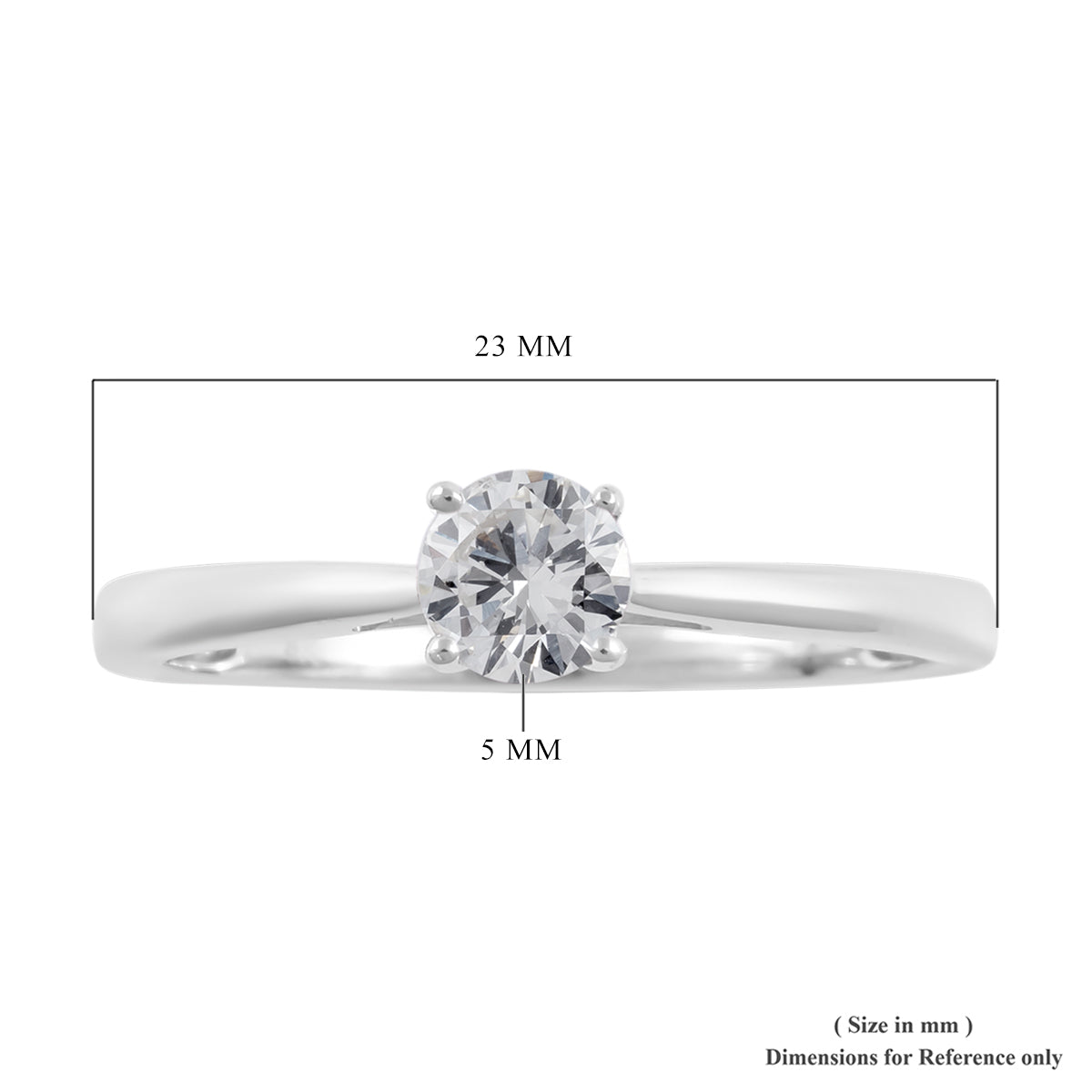 0.50 Ct Diamond Solitaire Ring in9K White Gold SGL Certified I3 GH 3677297 13