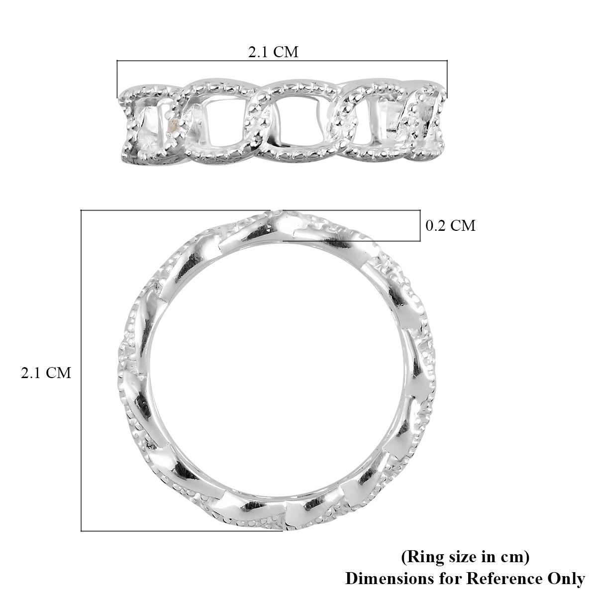 Diamond Curb Wedding Band Ring in Sterling Silver V32702310 6
