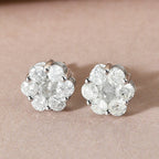 9K White Gold SGL Certified Pressure Set Diamond (I3/GH) Stud Earrings with Push Back 1.06 Ct._3697732_3