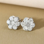 9K White Gold SGL Certified Pressure Set Diamond (I3/GH) Stud Earrings with Push Back 1.06 Ct._3697732_4