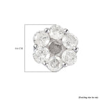 9K White Gold SGL Certified Pressure Set Diamond (I3/GH) Stud Earrings with Push Back 1.06 Ct._3697732_6