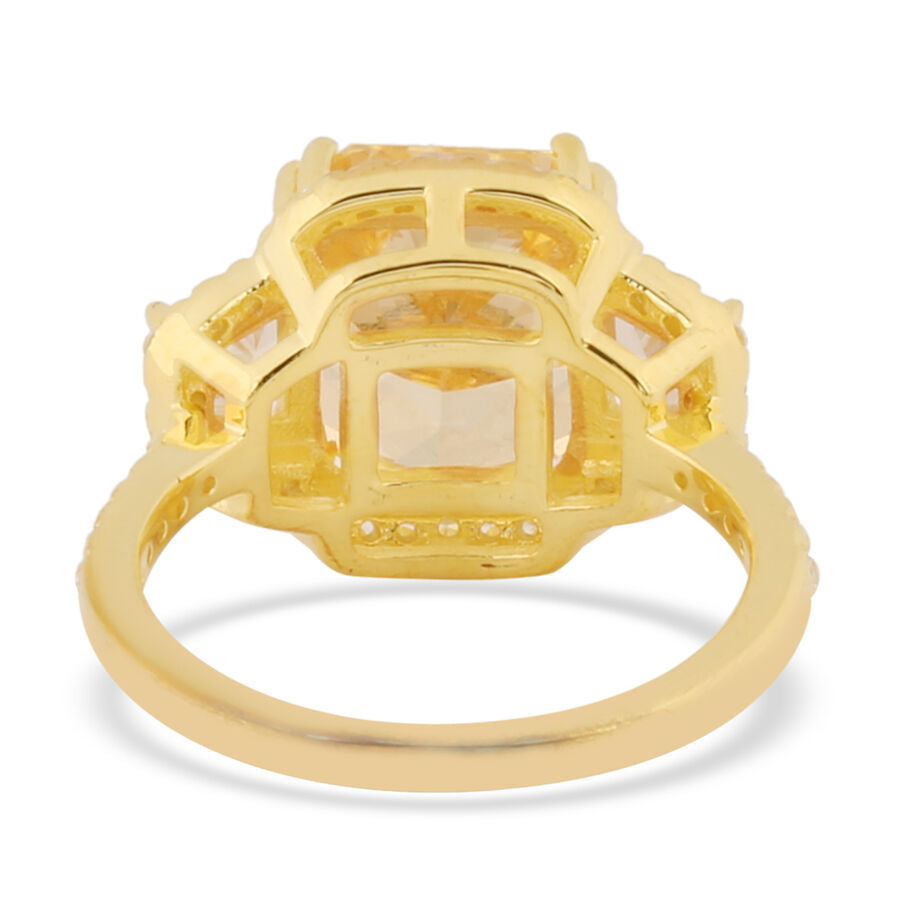 ELANZA Simulated Yellow Diamond and Simulated White Diamond Ring in Yellow Gold Overlay Sterling Silver 7.80 Ct. 3699933 3
