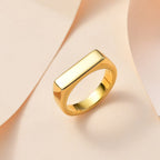 Yellow Gold Overlay Sterling Silver Signet Ring