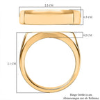 Yellow Gold Overlay Sterling Silver Signet Ring