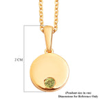 2 Piece Set -  Peridot Pendant and Cable Chain CL-35  Sterling Silver 0.10 ct  0.100  Ct._3700964_3