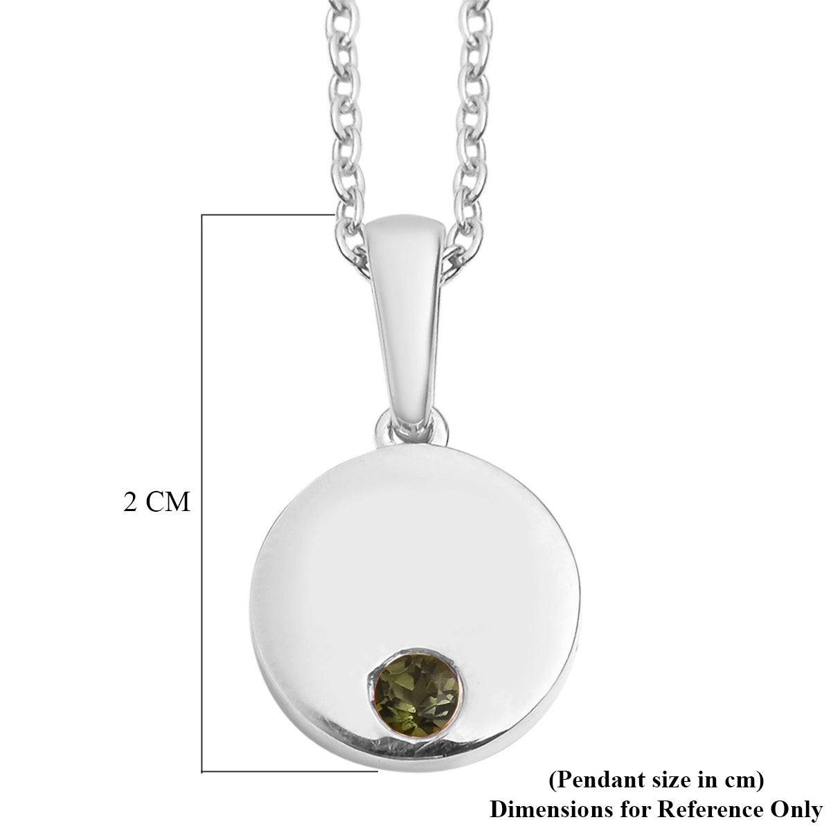 Green Tourmaline Pendant with Chain in Sterling Silver 3700972 4