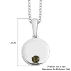 Green Tourmaline Pendant with Chain (Size 18) in Platinum Overlay Sterling Silver_3700972_3
