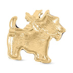 Christmas Red and White Austrian Crystal Enamelled Dog Brooch in Yellow Gold Tone_3703769_3