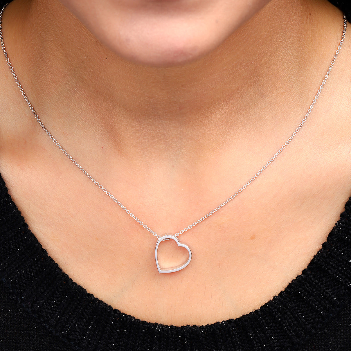 Heart Pendant With Chain Size 18 in 14K Yellow Gold Plated Sterling Silver 3708524 2
