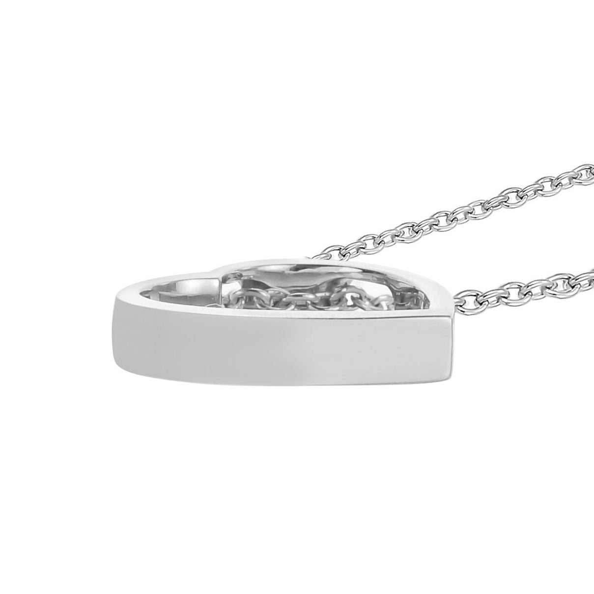 Heart Pendant With Chain Size 18 in 14K Yellow Gold Plated Sterling Silver 3708524 3