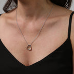 Platinum Overlay Sterling Silver Heart Pendant with Chain (Size 20) with Lobster Clasp_3708524_7