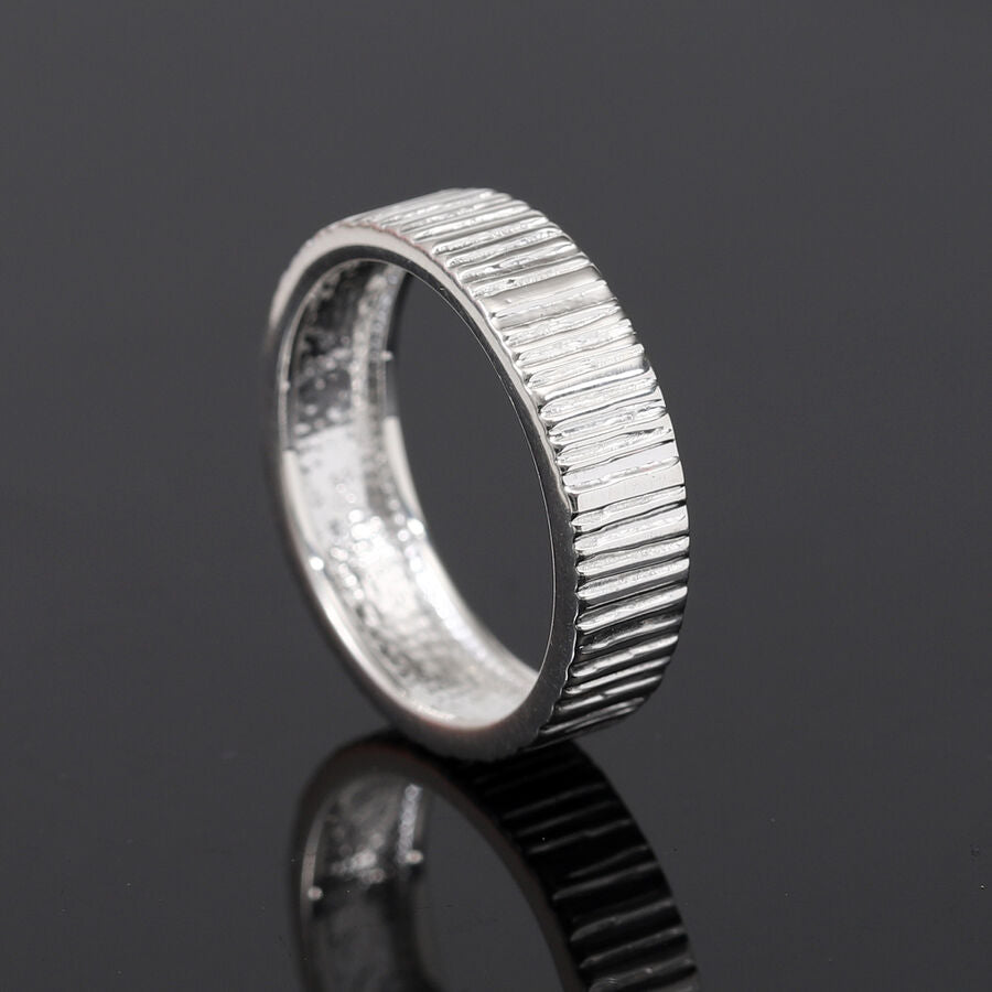 MP - Sterling Silver Textured Band Ring 3710407 2