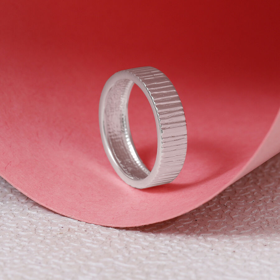 MP - Sterling Silver Textured Band Ring 3710407 3