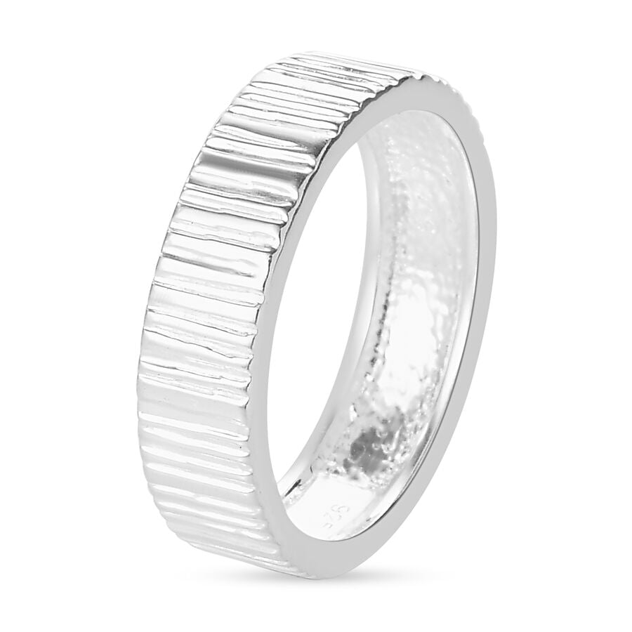 MP - Sterling Silver Textured Band Ring 3710407 5