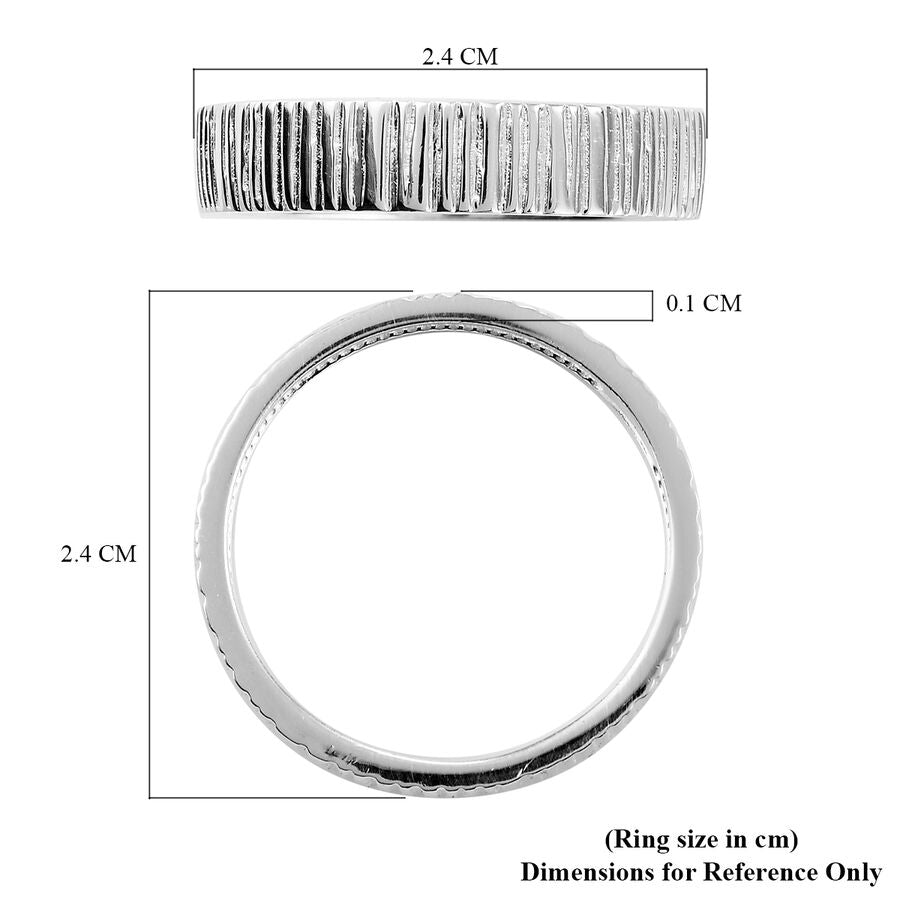 MP - Sterling Silver Textured Band Ring 3710407 6