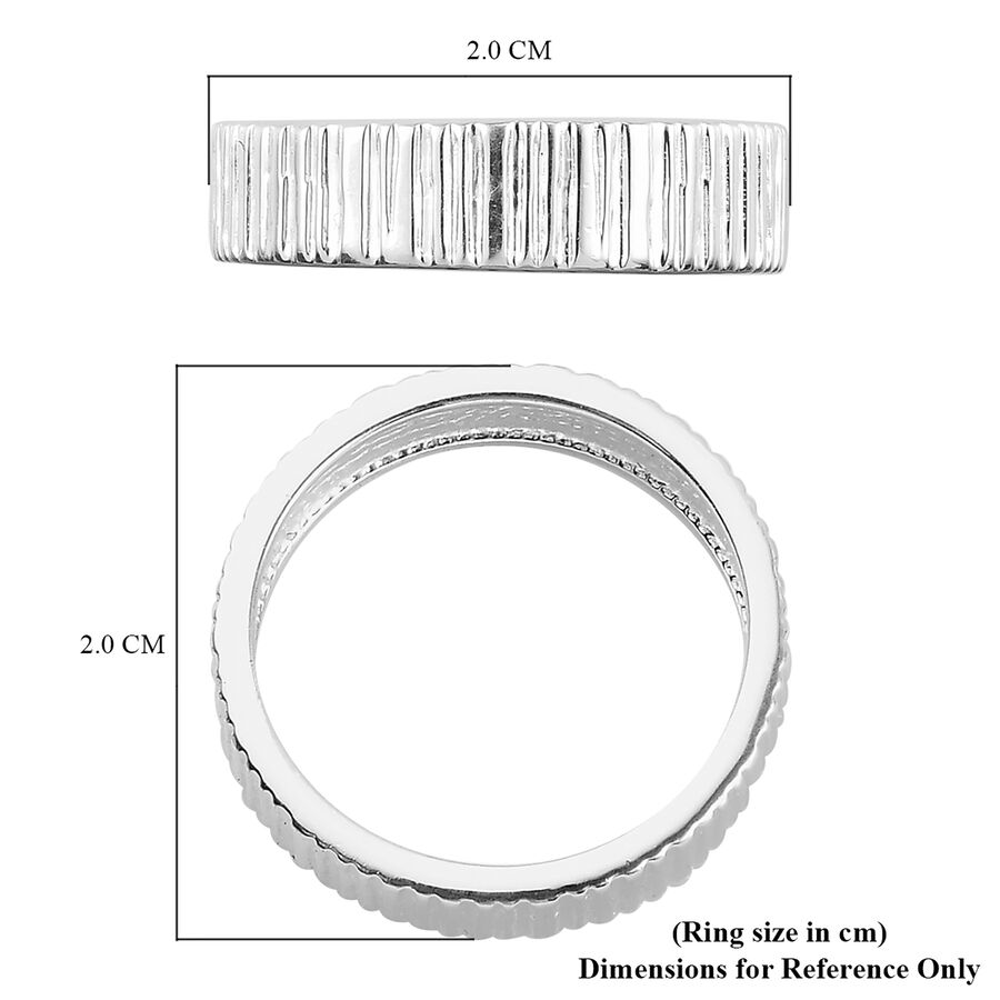 MP - Sterling Silver Textured Band Ring 3710407 7