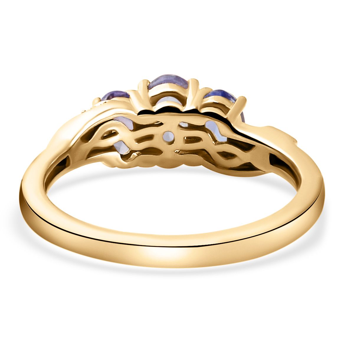 Tanzanite Trilogy Ring in 18K Vermeil Yellow Gold Plated Sterling Silver 3716236 6