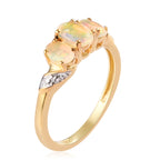 Royal Bali Collection - D'Joy Ethiopian Welo Opal Trilogy Ring in 18K Vermeil Yellow Gold Plated Sterling Silver_3716258_3