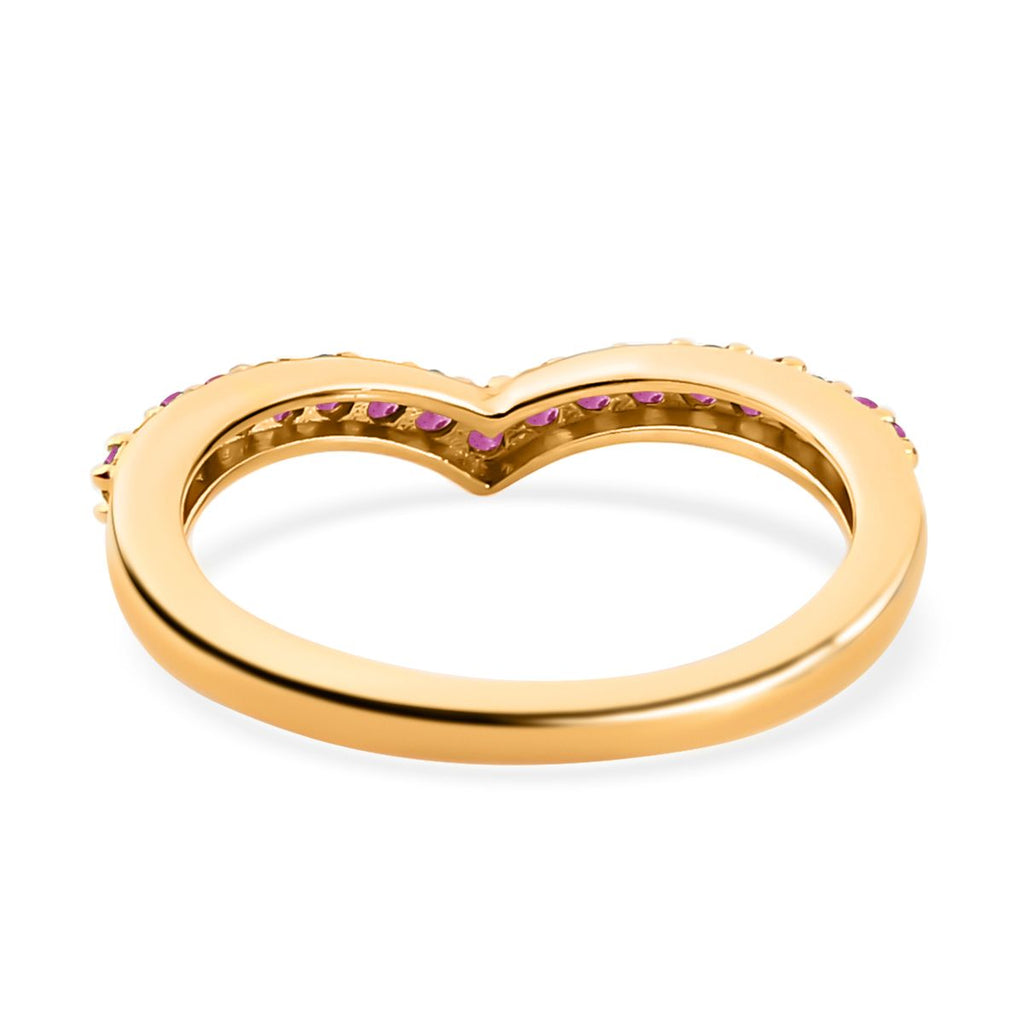 African Ruby (FF) Wishbone Ring in 14K Gold Overlay Sterling Silver_3732447_4