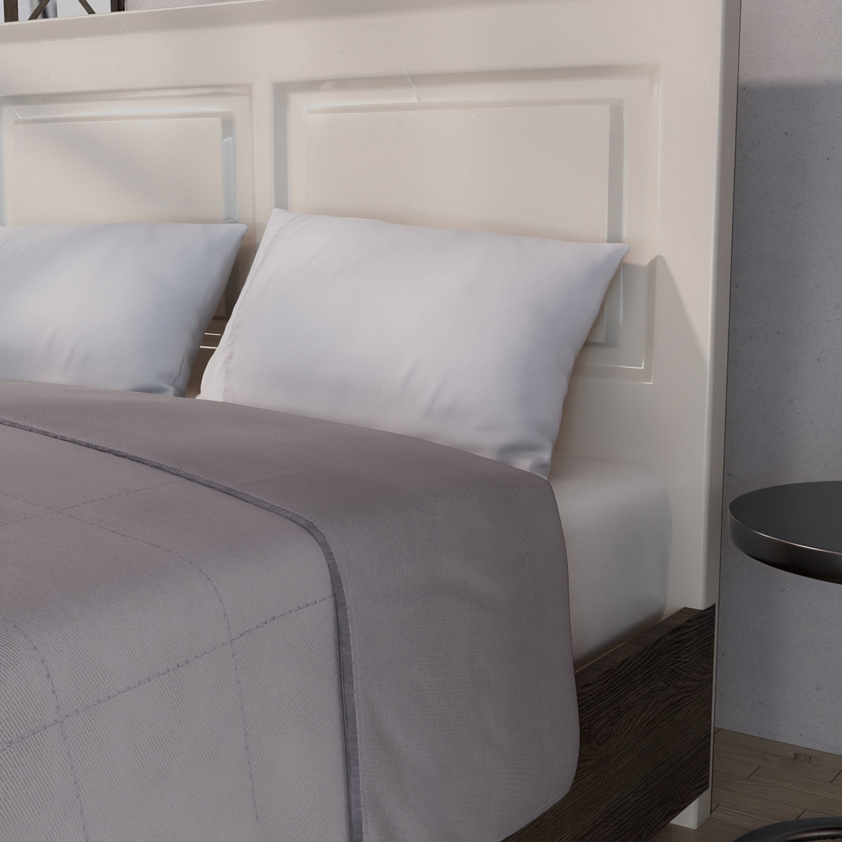 SERINITY NIGHT Deluxe Range Mulberry Silk Quilt with Cotton Cover - Ashy Grey 3736122 3