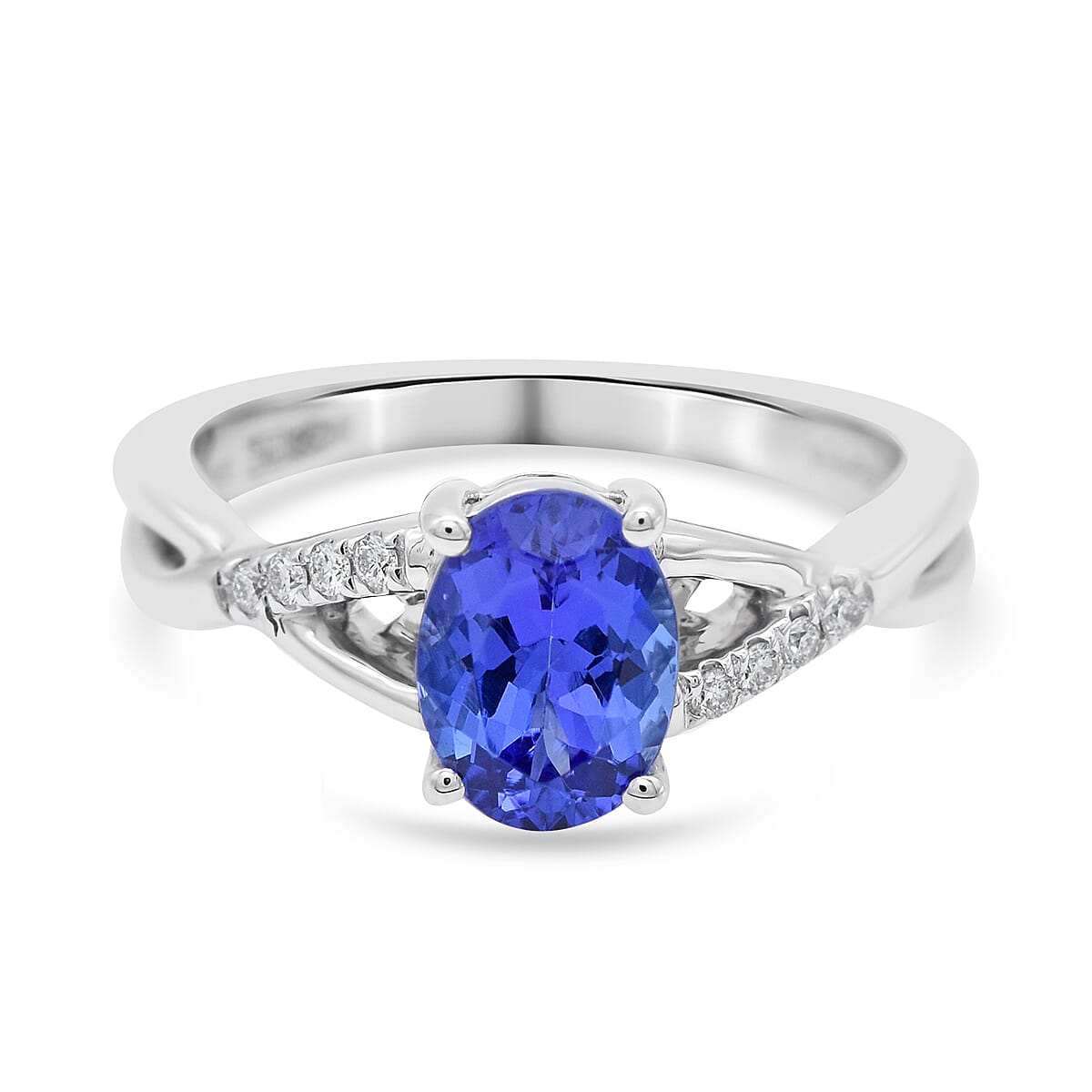 RHAPSODY 950 Platinum AAAA Tanzanite and Diamond (VS-E-F) Ring 1.35 Ct. 3750479 0