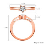 Diamond Star Ring in 18K Rose Gold Vermeil Plated Sterling Silver_3768112_5