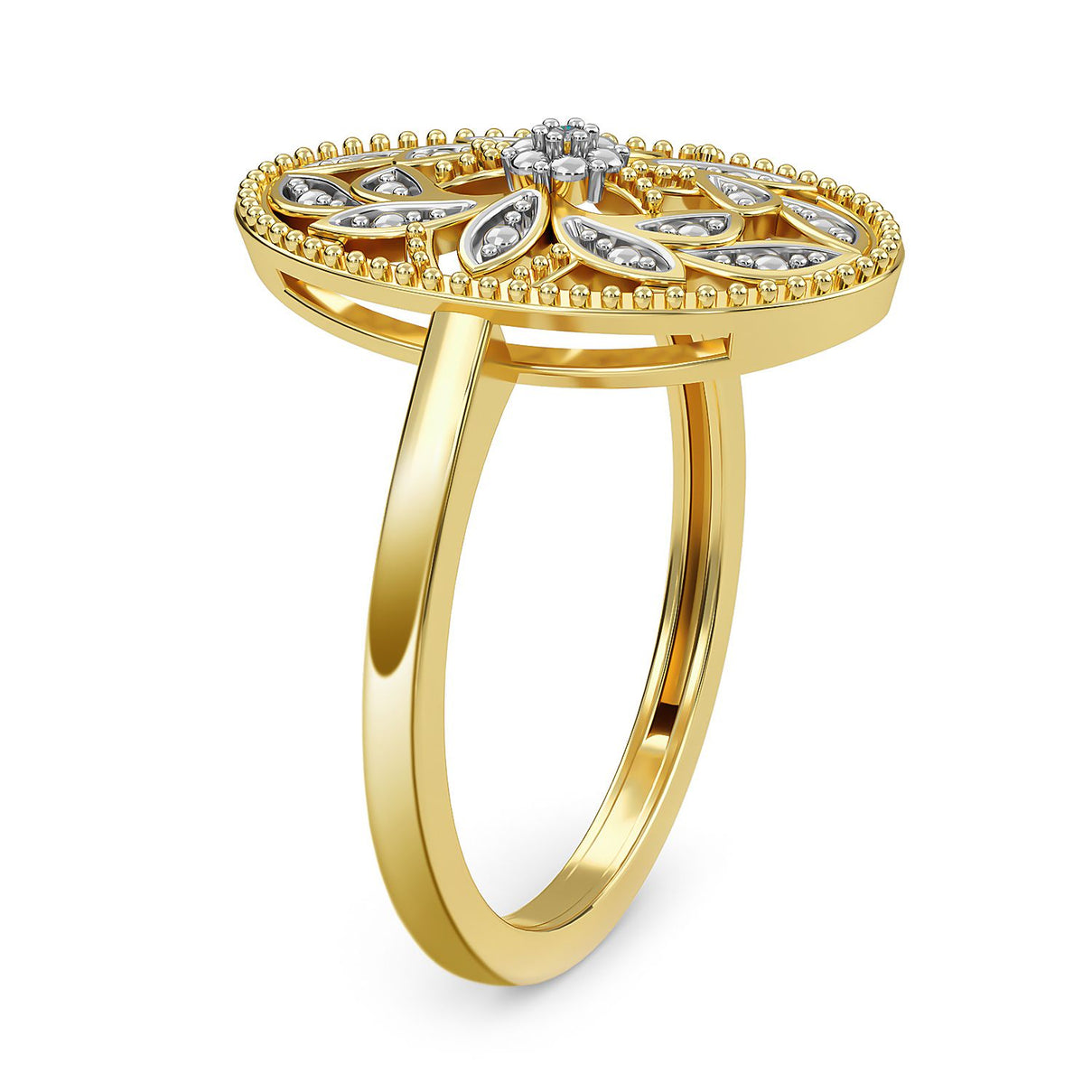 Diamond Ring in Gold Plated Sterling Silver 3778886 6